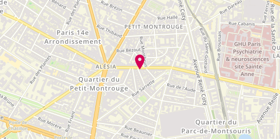 Plan de Sheng Hua, 65 Rue d'Alésia, 75014 Paris