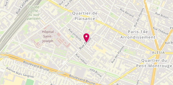 Plan de O Wit, 91 Rue Didot, 75014 Paris