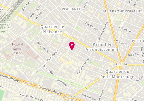 Plan de Pizza la Mamma, 32 Rue Louis Morard, 75014 Paris