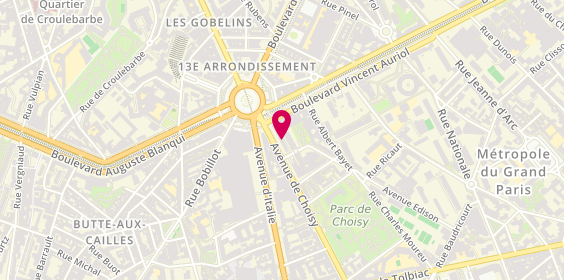 Plan de O'tacos, 184 avenue de Choisy, 75013 Paris