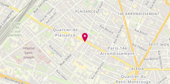 Plan de Kaslik Traiteur Libanais, 155 Rue d'Alésia, 75014 Paris