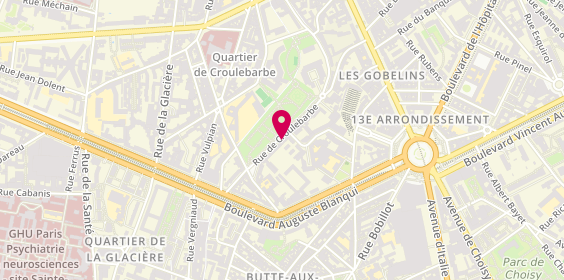Plan de Chez yaya, 51 Rue de Croulebarbe, 75013 Paris