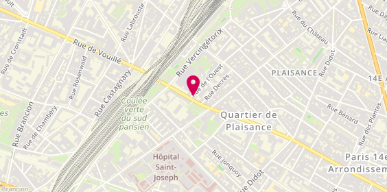 Plan de L'Escale de Plaisance, 180 Rue d'Alésia, 75014 Paris