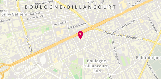 Plan de Délices de Billancourt, 2 avenue Desfeux, 92100 Boulogne-Billancourt