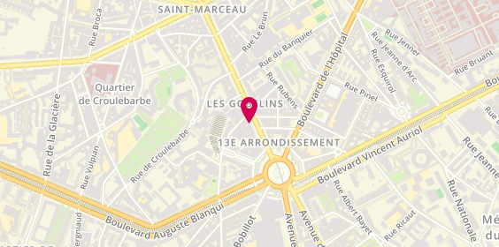 Plan de Bagelcorner, 66 avenue des Gobelins, 75013 Paris