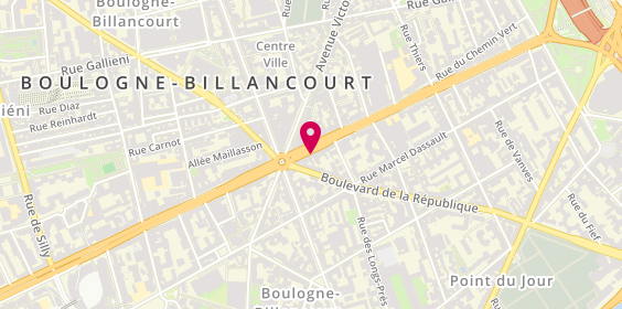 Plan de Anamour Kebab Boulogne Billancourt, 99 avenue Edouard Vaillant, 92100 Boulogne-Billancourt
