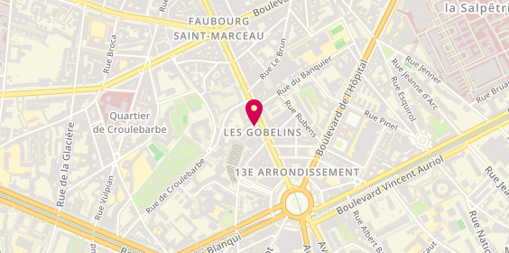 Plan de Bioburger Gobelins, 54 avenue des Gobelins, 75013 Paris