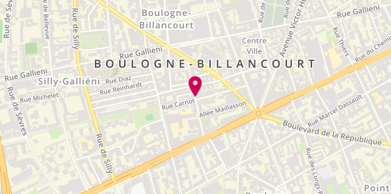 Plan de La Grignotière, 42 Rue Carnot, 92100 Boulogne-Billancourt