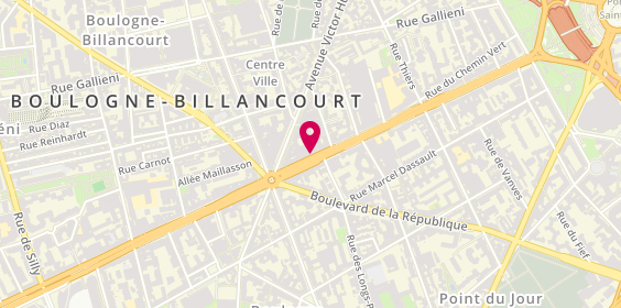 Plan de Axn - Eat Chicken Boulogne, 96 Avenue Edouard Vaillant, 92100 Boulogne-Billancourt