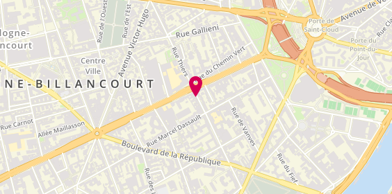 Plan de La Strada, 72 Rue Thiers, 92100 Boulogne-Billancourt