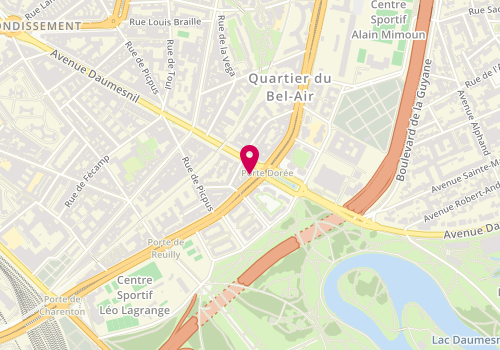 Plan de Mc Donald'S, 282 avenue Daumesnil, 75012 Paris
