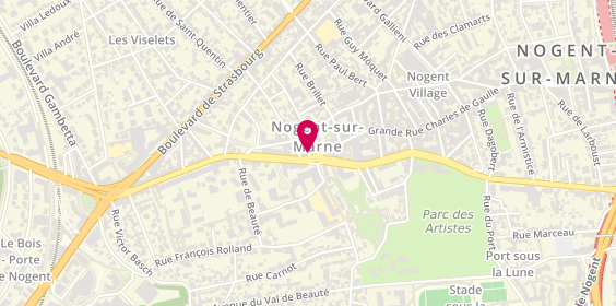 Plan de Subway, 61 grande Rue Charles de Gaulle, 94130 Nogent-sur-Marne