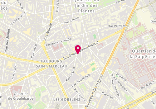 Plan de Strada Pizza, 55 Boulevard Saint Marcel, 75013 Paris