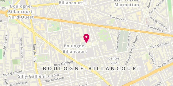 Plan de Noura Boulogne, 16 Grand'place, 92100 Boulogne-Billancourt