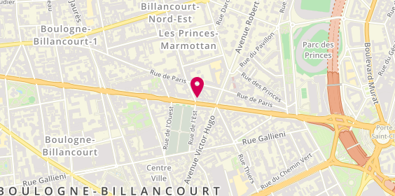 Plan de Auberge de la Reine, 42 Route de la Reine, 92100 Boulogne-Billancourt