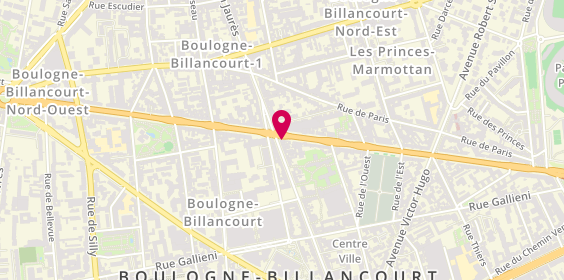 Plan de Le Bougainvillier, 73 Route Reine, 92100 Boulogne-Billancourt