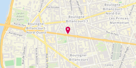 Plan de Hit Thaï, 112 Route de la Reine, 92100 Boulogne-Billancourt