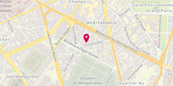 Plan de Pizza Delambre, 28 Rue Delambre, 75014 Paris