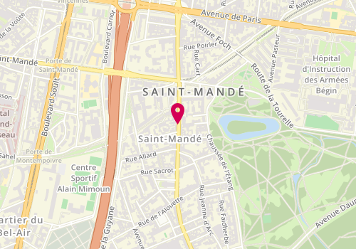 Plan de Fun Panini, 58 avenue du Général de Gaulle, 94160 Saint-Mandé