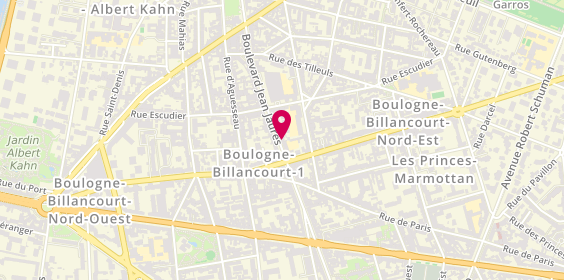 Plan de Sushi Shop, 21 Boulevard Jean Jaurès, 92100 Boulogne-Billancourt