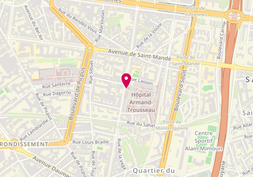 Plan de JACQUOT Frédéric, Cafeteria Chemin Trousseau Kiosque 387712
26 Avenue du Docteur Arnold Netter, 75012 Paris