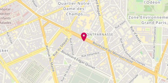 Plan de Burger King, 84 Boulevard du Montparnasse, 75014 Paris
