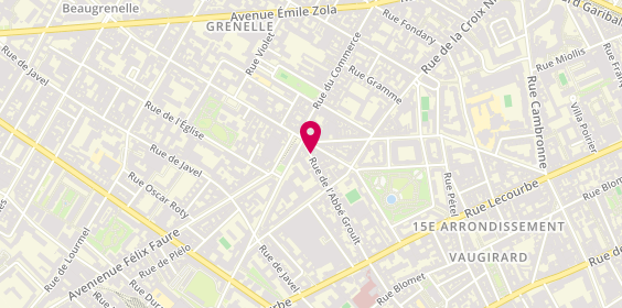 Plan de A la Menthe, 3 Rue de l'Abbe Groult, 75015 Paris