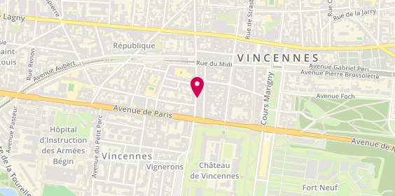 Plan de Miam Miam Vincennes, 18 Rue de Montreuil, 94300 Vincennes