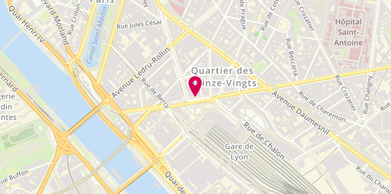 Plan de Aux Cadrans, 21 Ter Boulevard Diderot, 75012 Paris
