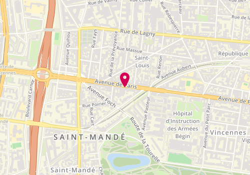 Plan de O Yakuza, 99 Avenue de Paris, 94160 Saint-Mandé