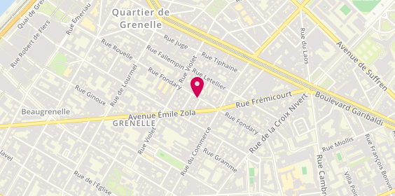 Plan de Restaurant Lac Tana, 38 Rue Fondary, 75015 Paris