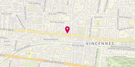 Plan de La Goulette, 184 Rue de Fontenay, 94300 Vincennes