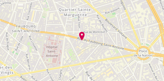 Plan de Sushi Villa, 216 Rue du Faubourg Saint-Antoine, 75012 Paris