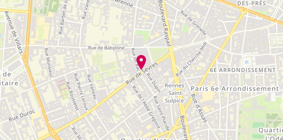 Plan de Rose Bakery, 24 Rue de Sèvres, 75007 Paris