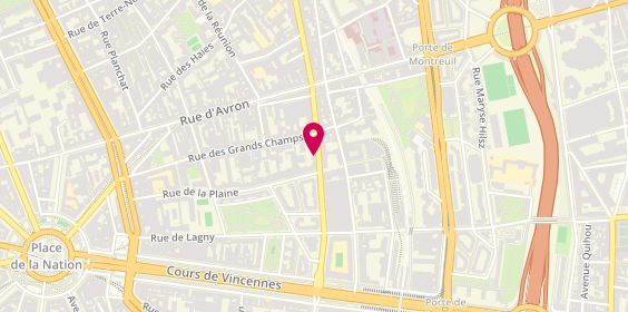 Plan de Adélio Pizza, 43 Bis Rue des Pyrénées, 75020 Paris