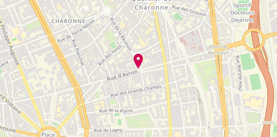 Plan de Rg Milton, 71 au 73
71 Rue d'Avron, 75020 Paris