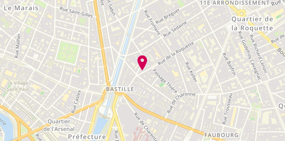 Plan de Restaurant Taj, 19 Rue de la Roquette, 75011 Paris