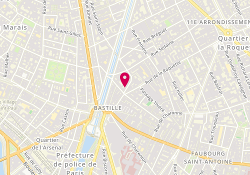 Plan de Crêperie Bastille, 1-3 Rue Saint Sabin, 75011 Paris