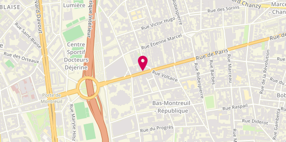 Plan de Restaurant Anatolie, 252 Rue de Paris, 93100 Montreuil