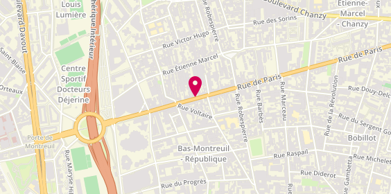 Plan de Chicken Spot, 220 Rue de Paris, 93100 Montreuil