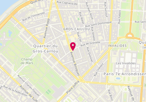 Plan de Birdy, 49 avenue Bosquet, 75007 Paris