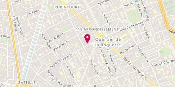 Plan de Chez Aline, 85 Rue de la Roquette, 75011 Paris