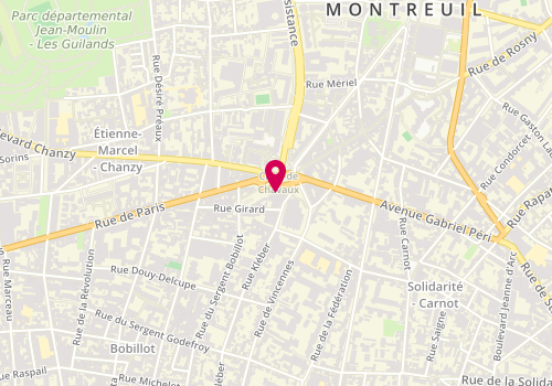 Plan de Paris Kebap, 7 avenue Paul Langevin, 93100 Montreuil