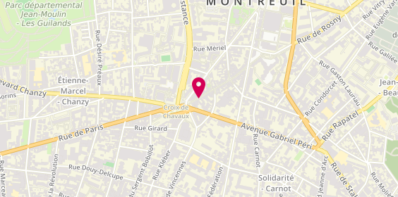 Plan de Chez Ailda, 14 Rue du Capitaine Dreyfus, 93100 Montreuil