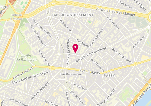 Plan de Domino's Pizza, 50 Rue Desbordes Valmore, 75116 Paris