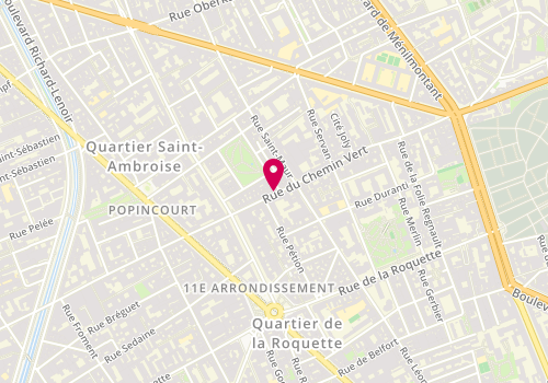 Plan de La Zinguerie, 95 Rue du Chemin Vert, 75011 Paris