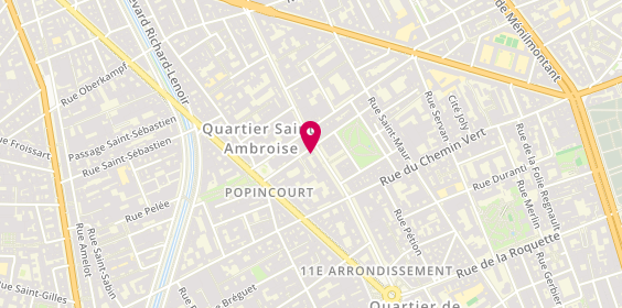 Plan de L'Etoile de Mer, 31 Avenue Parmentier, 75011 Paris