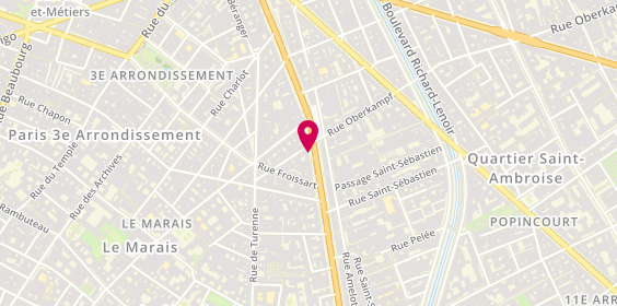 Plan de Burger Theory - restaurant végétal, 11 Boulevard des Filles du Calvaire, 75003 Paris