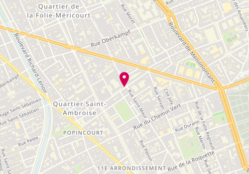 Plan de Sushi Bâ, 39 Rue Saint-Ambroise, 75011 Paris