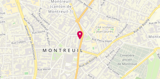 Plan de Montreuil Chicken Spot, 29 Rue Franklin, 93100 Montreuil